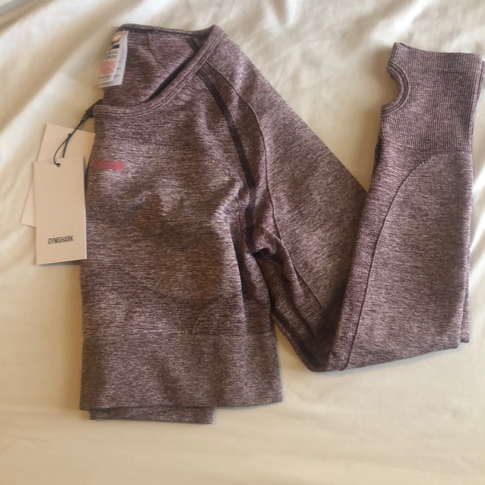 Gymshark flex crop top - winter berry - medium